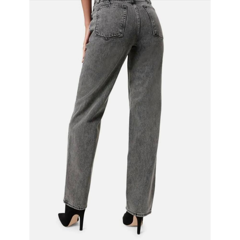 GOOD AMERICAN Good ’90s Icon Straight Jeans Charcoal Size 4/27 NWOT - Picture 9 of 11